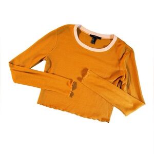 Yellow thermal crop top